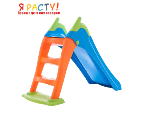 Детская пластиковая горка (Mochtoys) голубая 