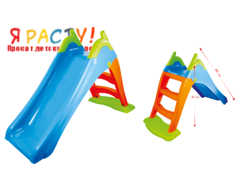 Детская пластиковая горка (Mochtoys) голубая 