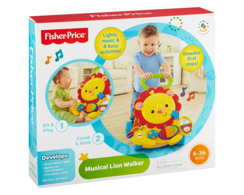 Ходилка-толкалка "Музыкальный лев" (Fisher-Price) 