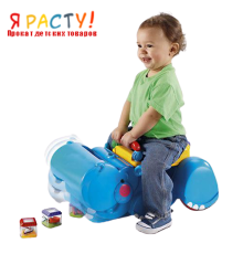 Ходилка-каталка «Бегемот с кубиками» (Fisher Price) 