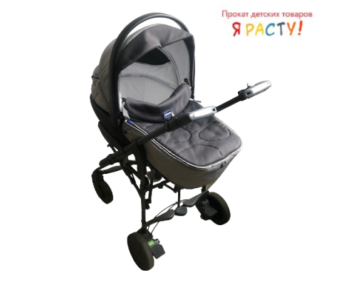 Коляска для новорождённых Living Smart (Chicco) серая 