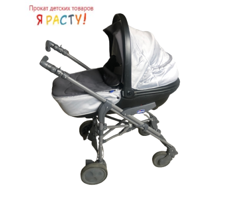 Коляска для новорождённых Living Smart (Chicco) серая 
