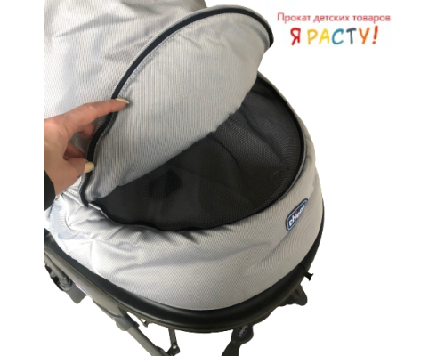 Коляска для новорождённых Living Smart (Chicco) серая 