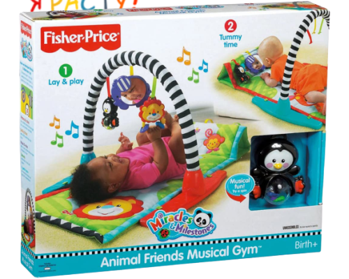 Коврик развивающий Fisher Price с дугой "Животные друзья" 