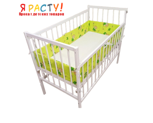 Детский защитный бортик в кроватку желтый