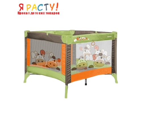 Манеж детский игровой Bertoni (Lorelli) GAME ZONE оранжево-зеленый 