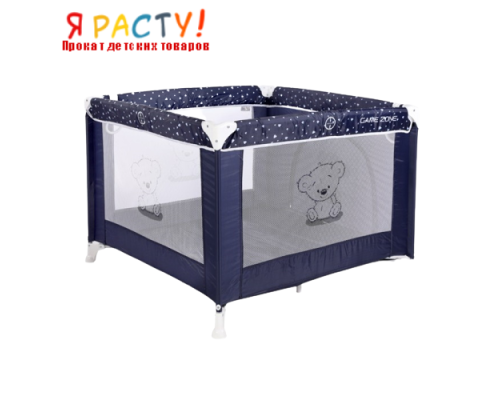 Детский игровой манеж Game zone Мишка Тeddy (Lorelli) синий 