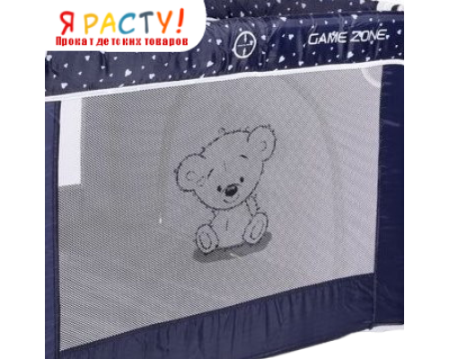 Детский игровой манеж Game zone Мишка Тeddy (Lorelli) синий 