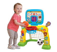 Баскетбольная стойка и детские футбольные ворота  2 в 1 (VTech) 