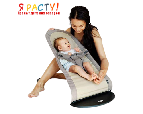 Детский шезлонг BabyBjorn Balance ORGANIC серый 