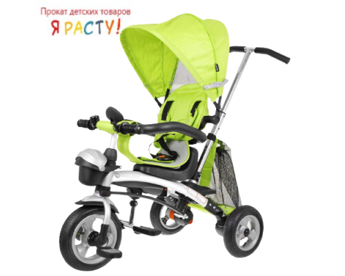 Детский трехколесный велосипед с ручкой Sport Trike Explorer зеленый  