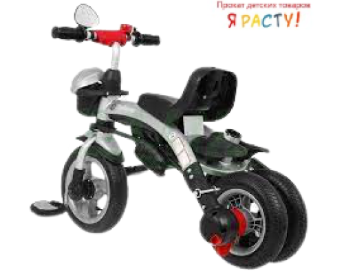 Детский трехколесный велосипед с ручкой Sport Trike Explorer зеленый  