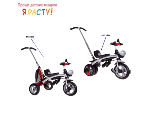 Детский трехколесный велосипед с ручкой Sport Trike Explorer зеленый  